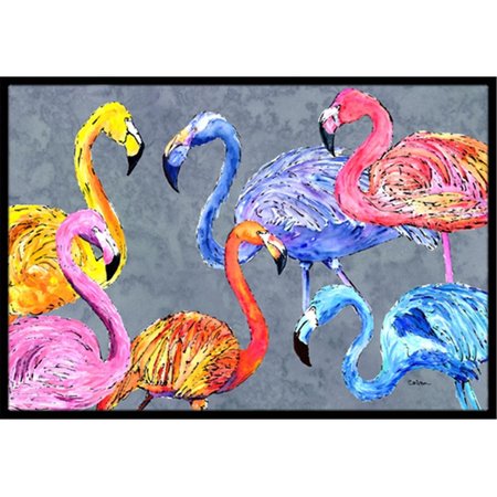 CAROLINES TREASURES 24 x 36 in. Flamingo Six Senses Indoor Or Outdoor Doormat CA77791